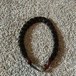 fake brown hair headband braid